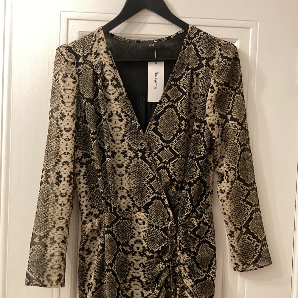 NWT Snake Print Midi Dress